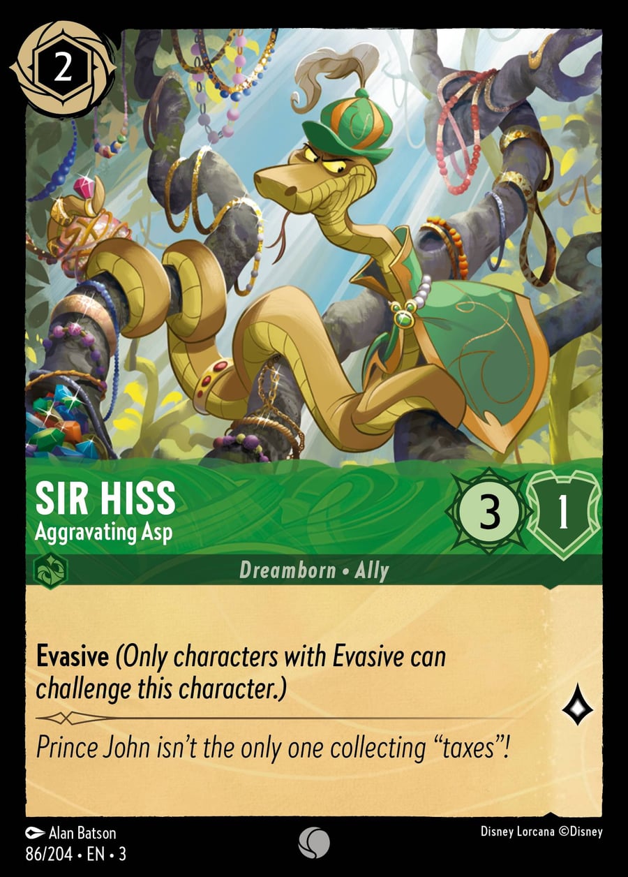 Sir Hiss - Aggravating Asp card art