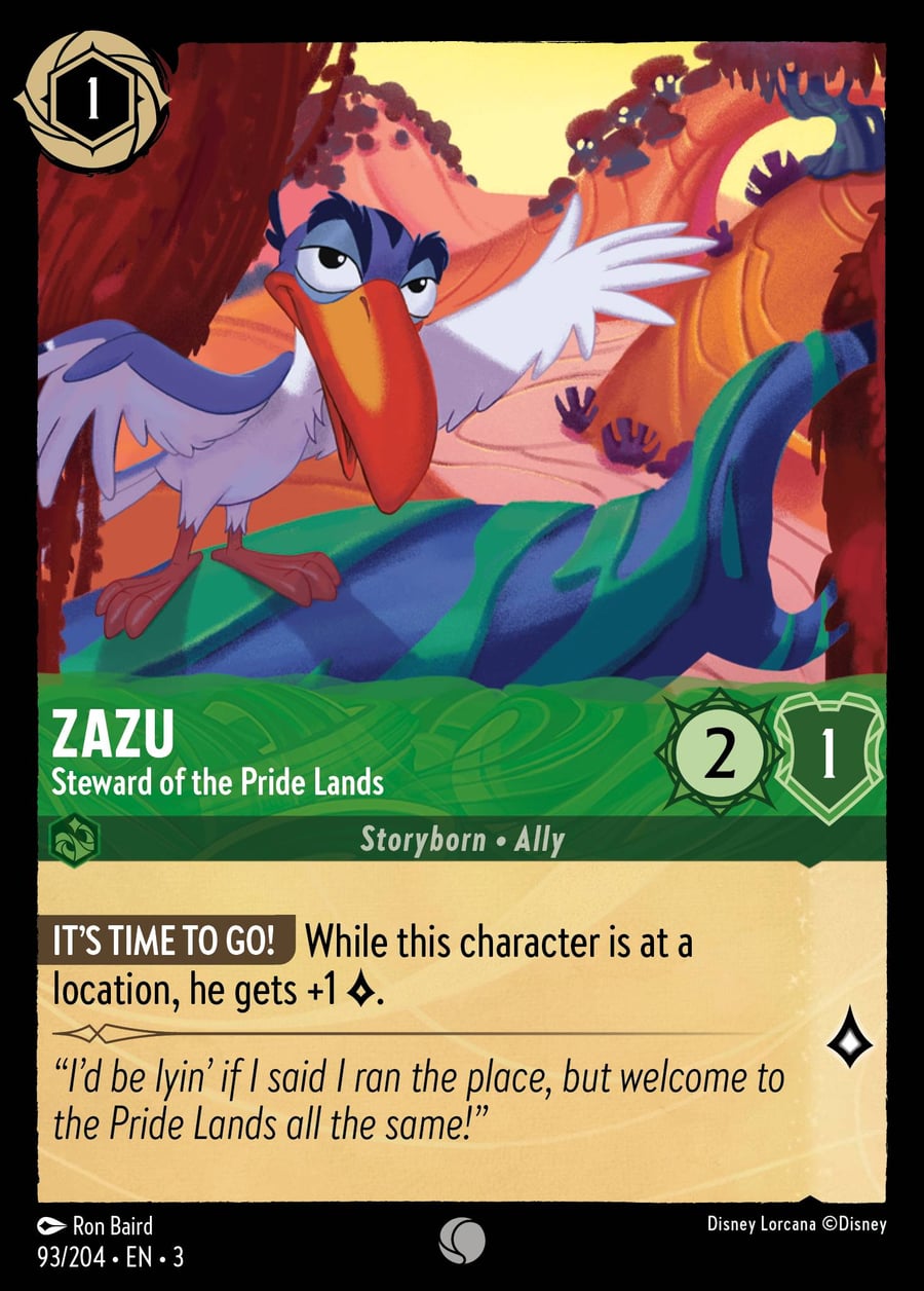 Zazu - Steward of the Pride Lands card art