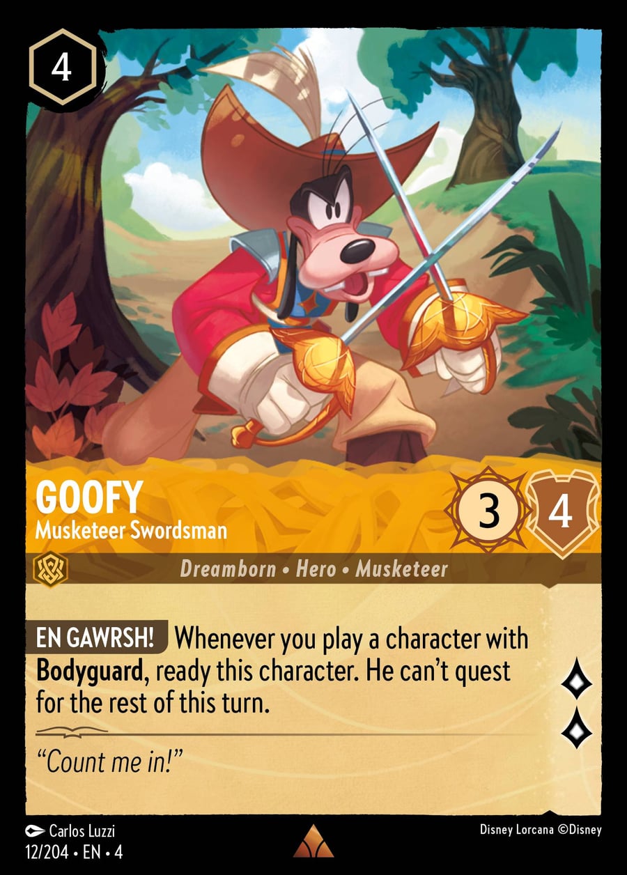 Goofy - Musketeer Swordsman card art