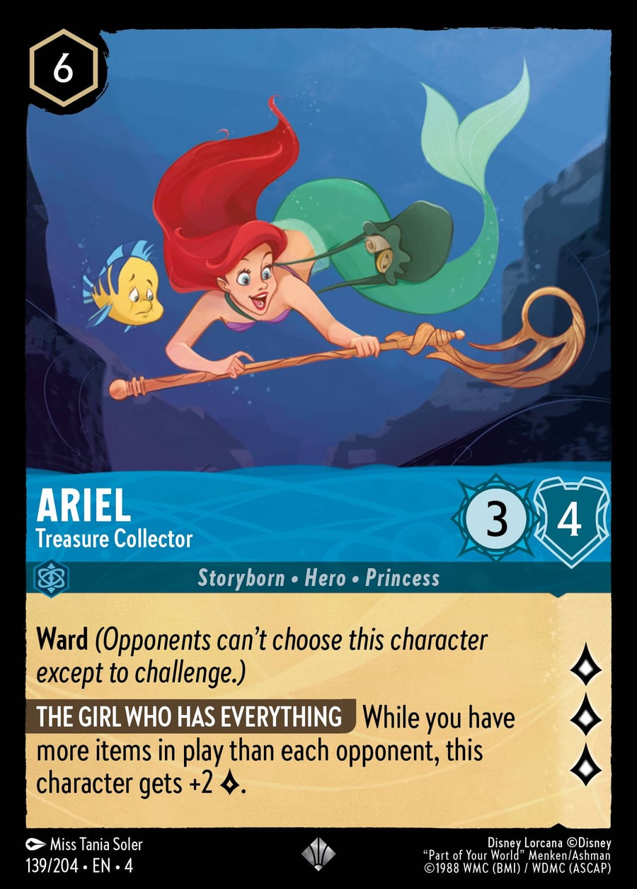 Ariel - Treasure Collector card art