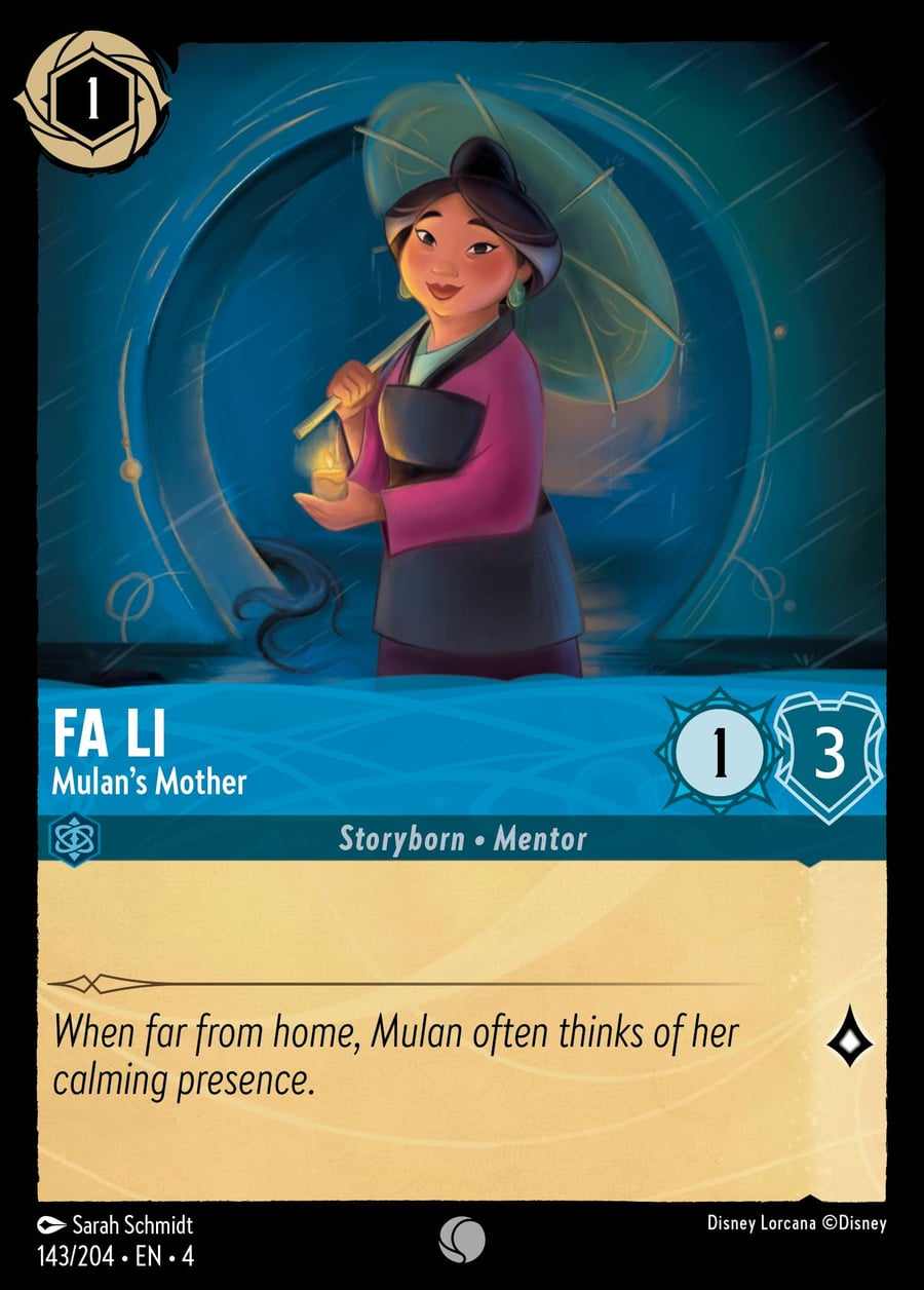 Fa Li - Mulan’s Mother card art