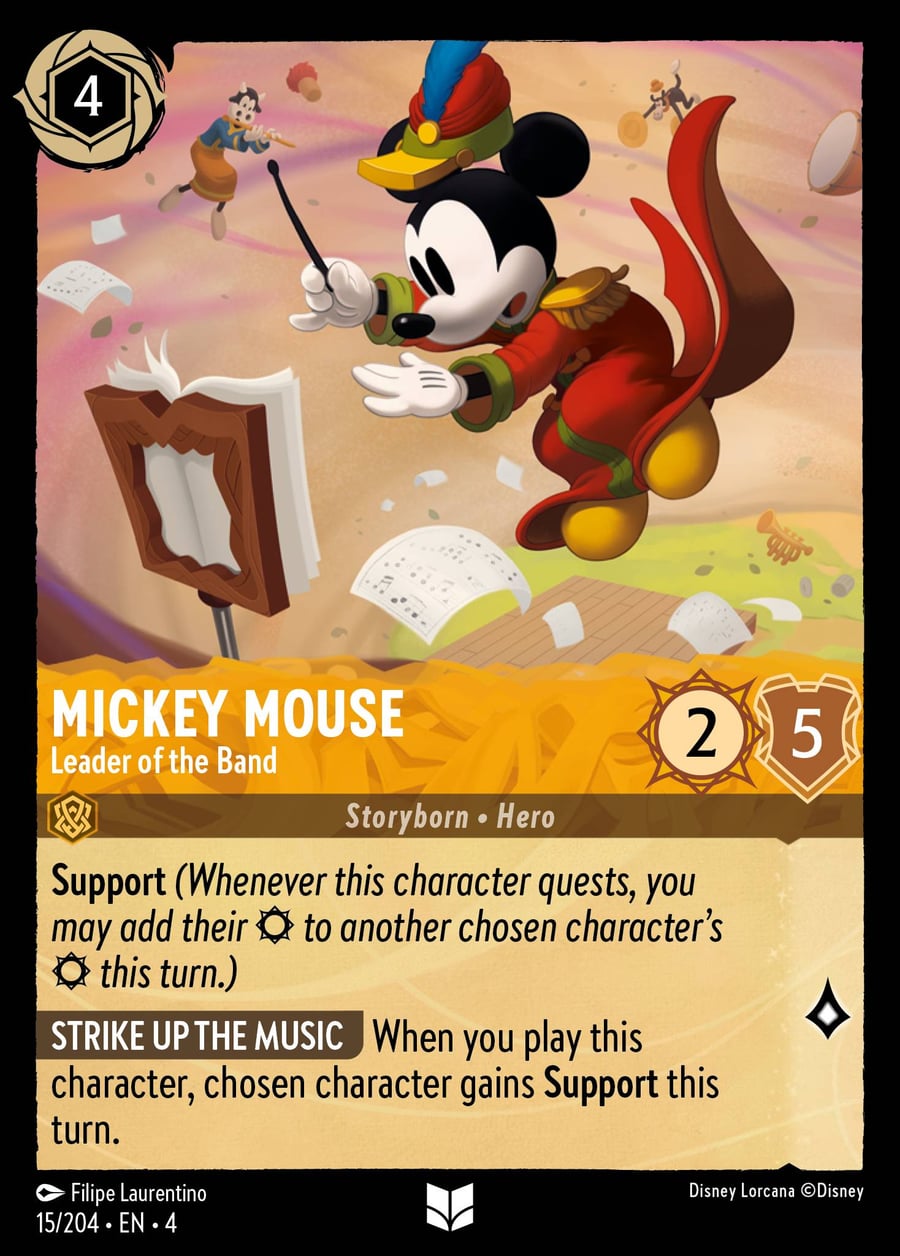 Mickey Mouse - Leader of the Band card art