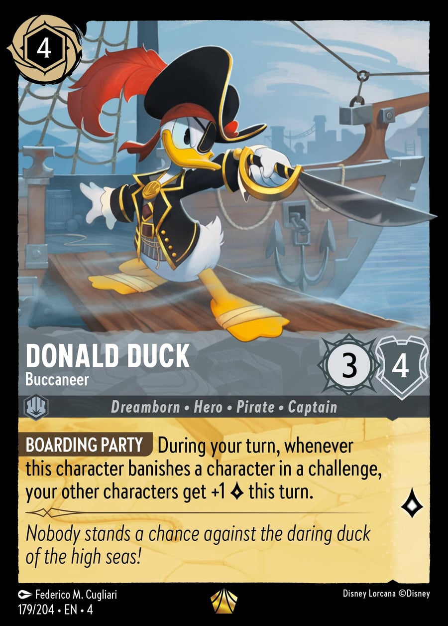 Donald Duck - Buccaneer card art
