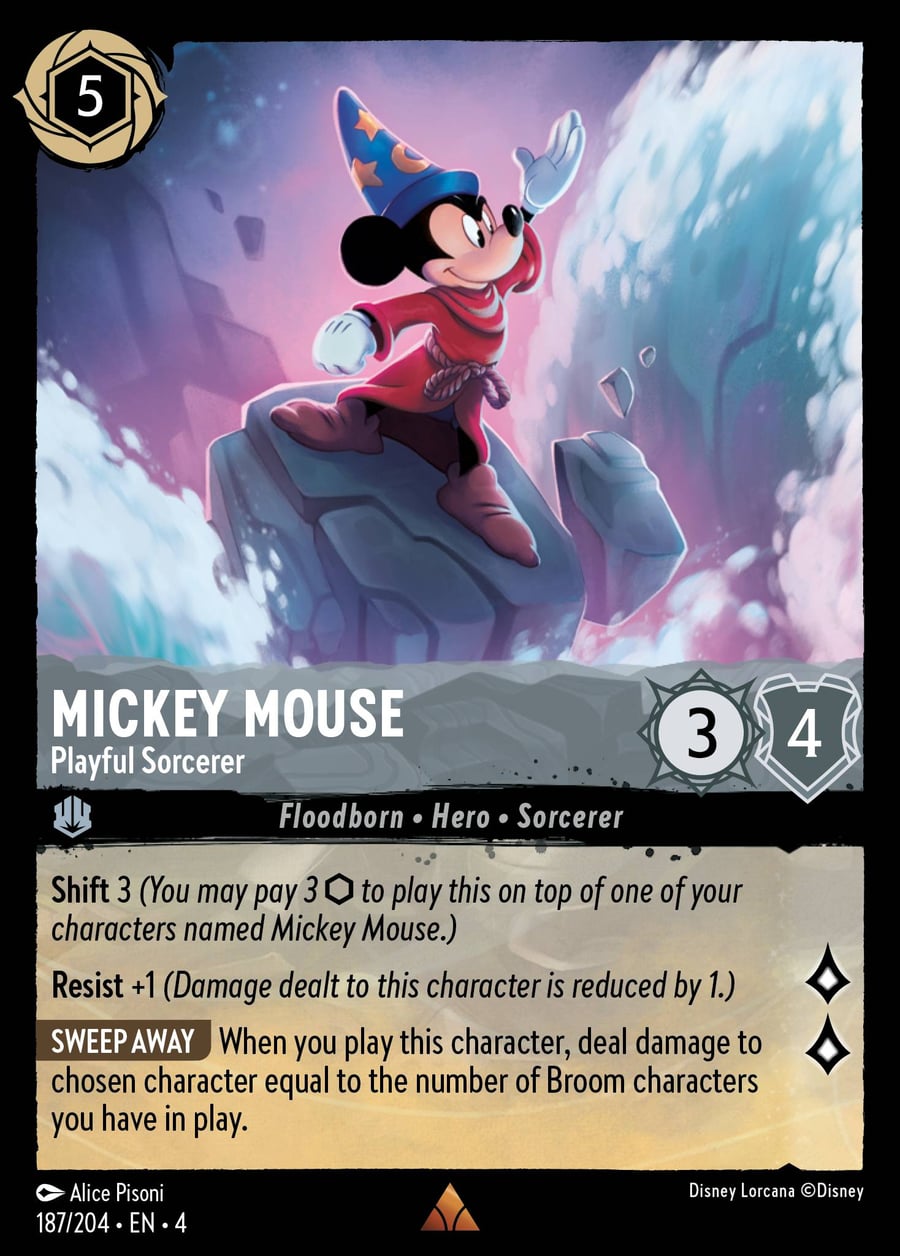 Mickey Mouse - Playful Sorcerer card art