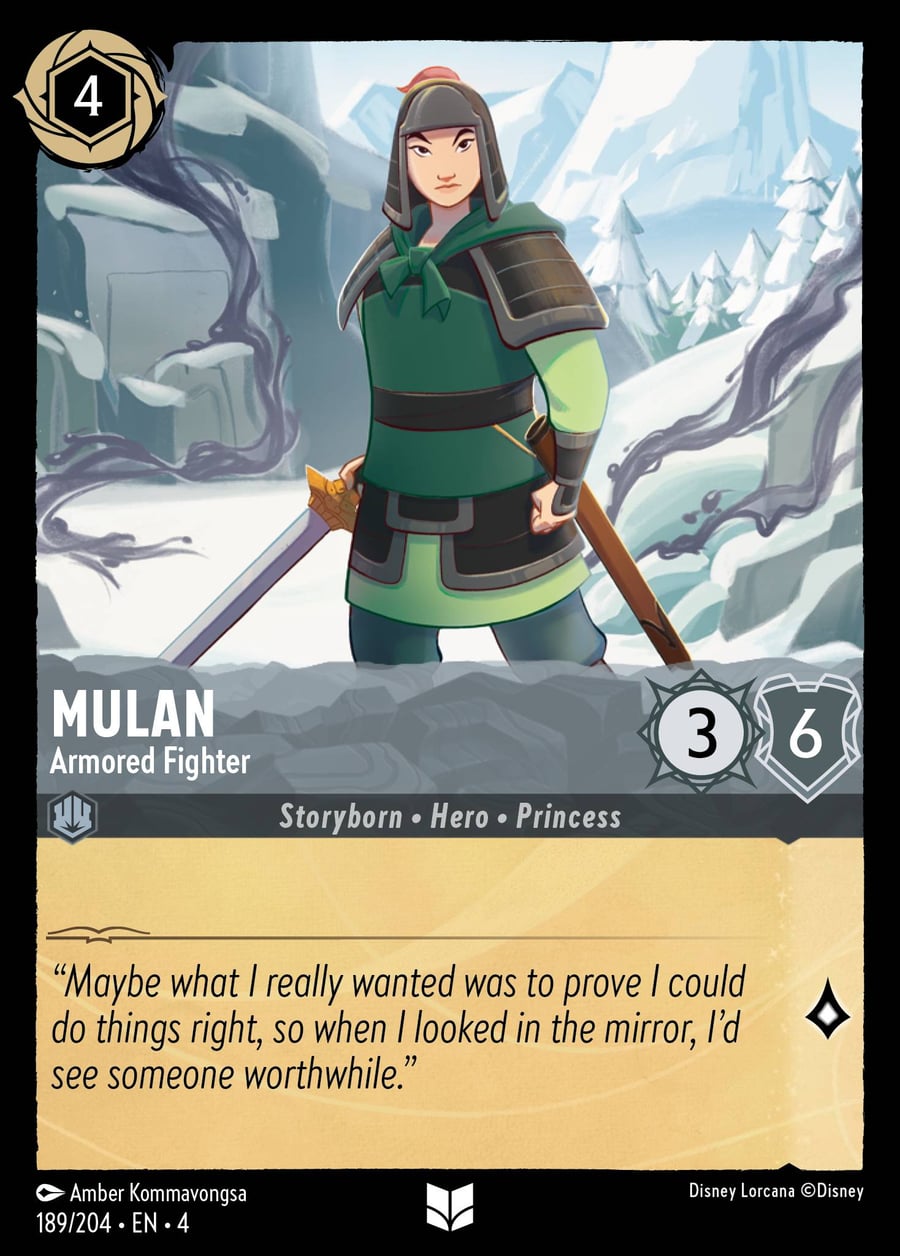 Mulan - Armored Fighter card art