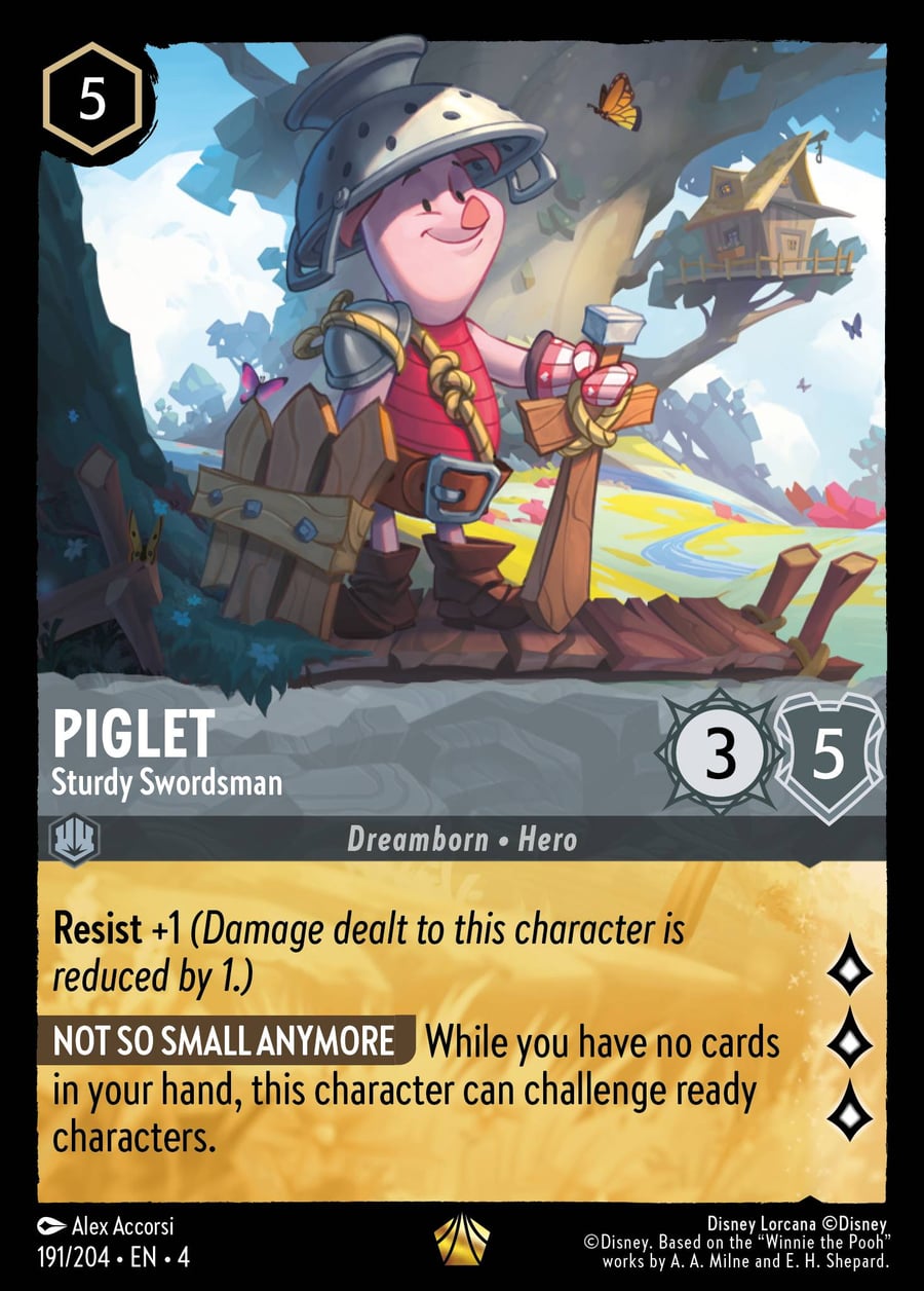 Piglet - Sturdy Swordsman card art