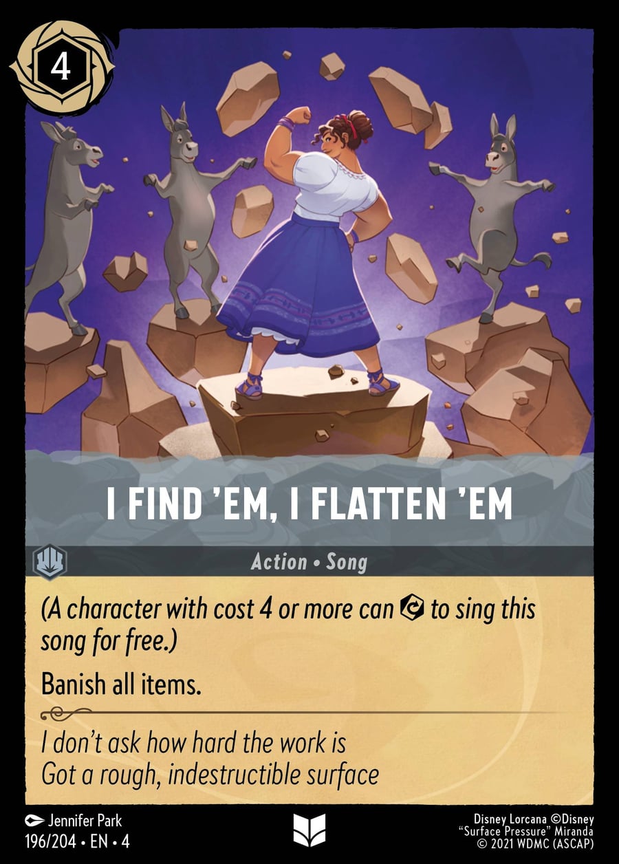 I Find ’Em, I Flatten ’Em card art