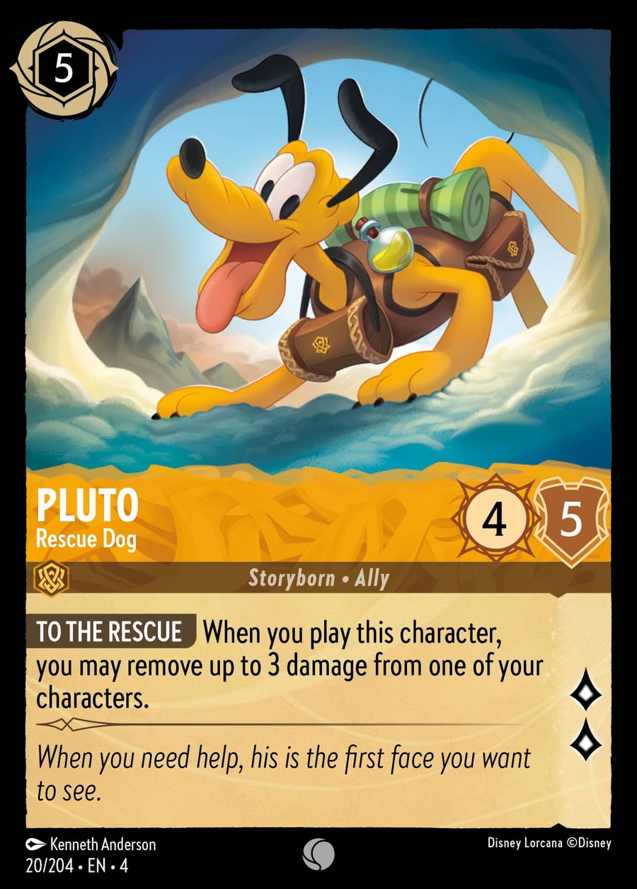 Pluto - Rescue Dog card art