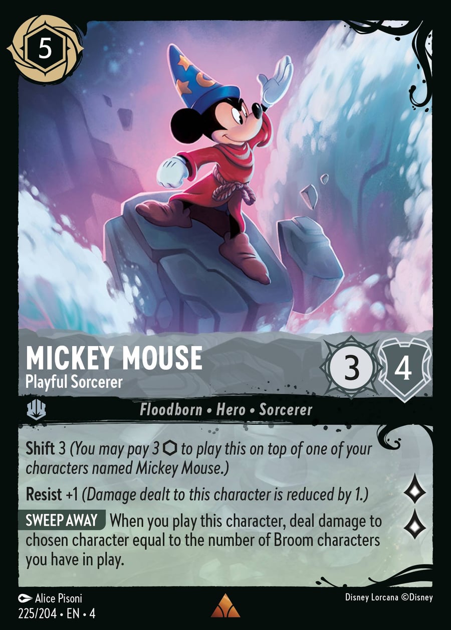 Mickey Mouse - Playful Sorcerer card art