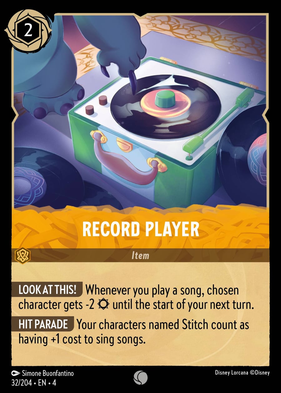 Record Player card art