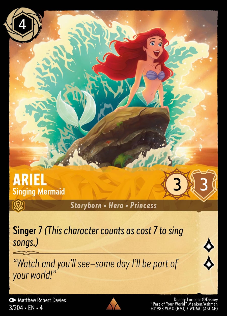 Ariel - Singing Mermaid card art