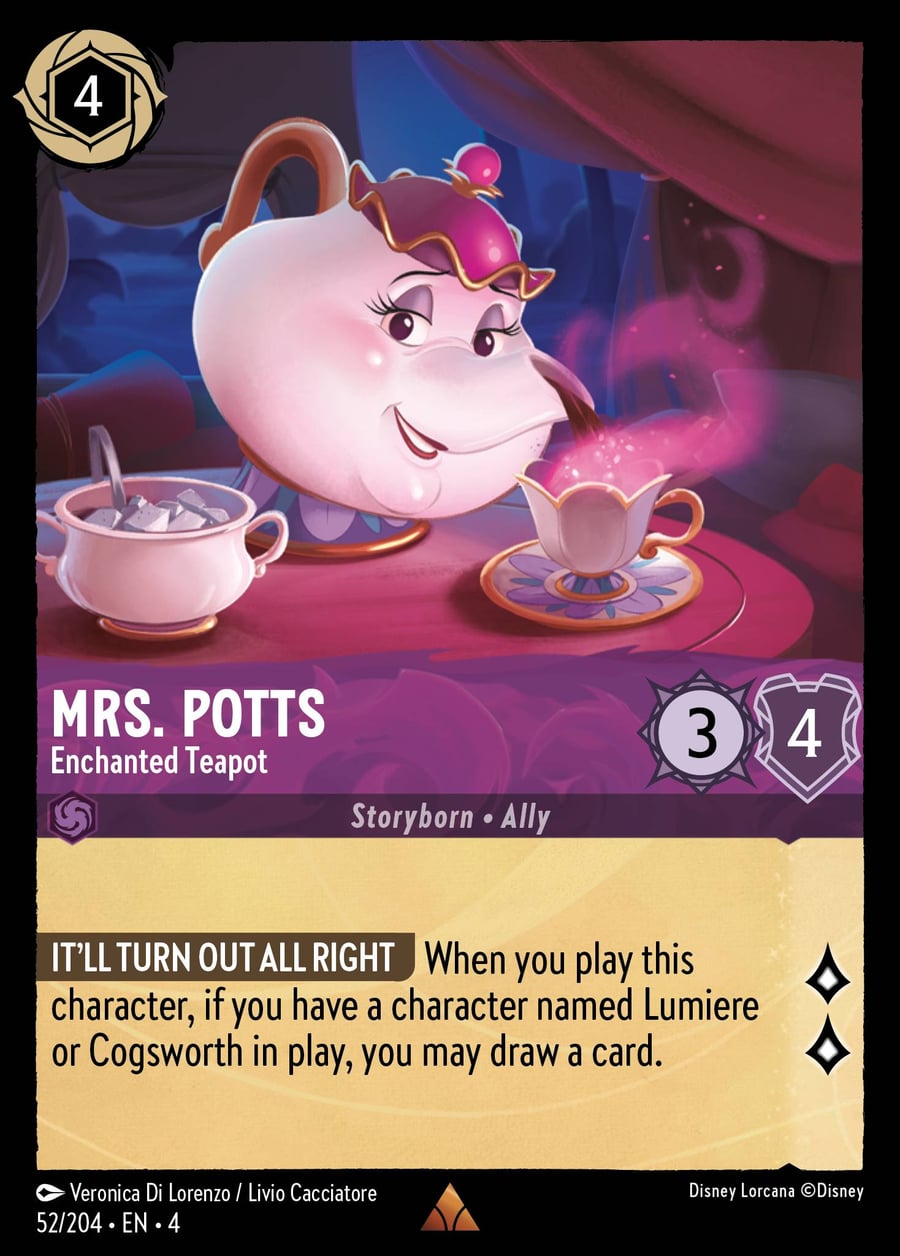 Mrs. Potts - Enchanted Teapot card art