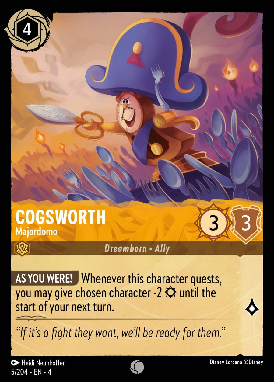 Cogsworth - Majordomo card art