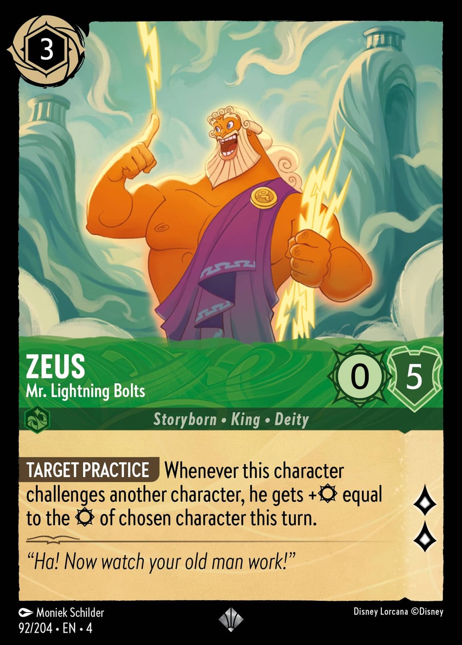 Zeus - Mr. Lightning Bolts card art