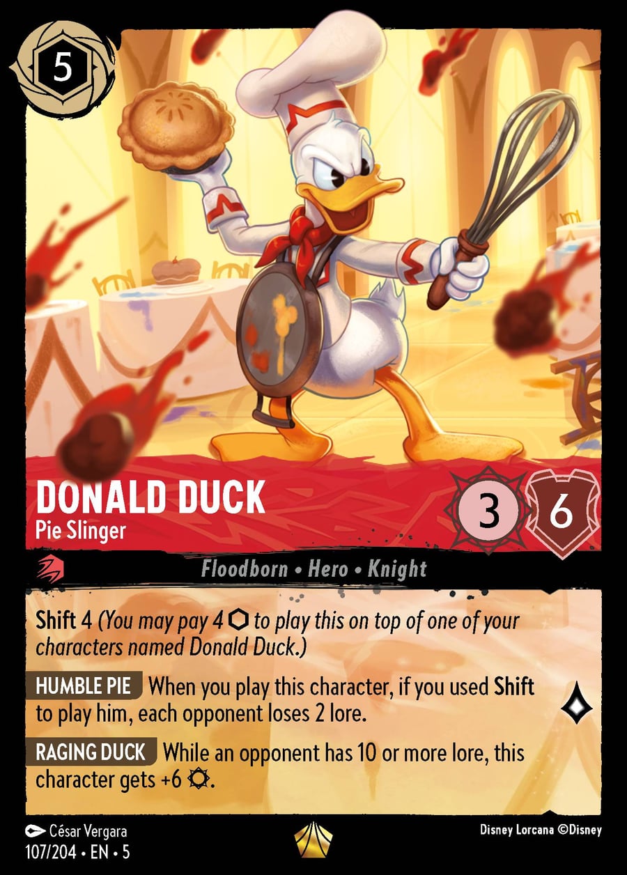 Donald Duck - Pie Slinger card art