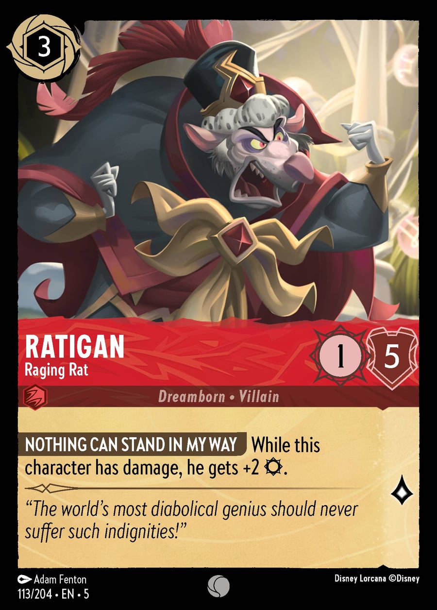 Ratigan - Raging Rat card art