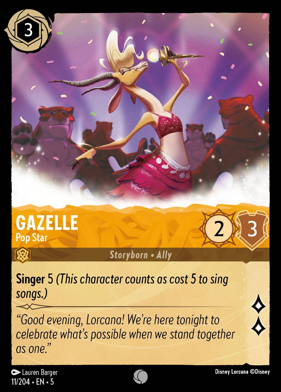 Gazelle - Pop Star card art