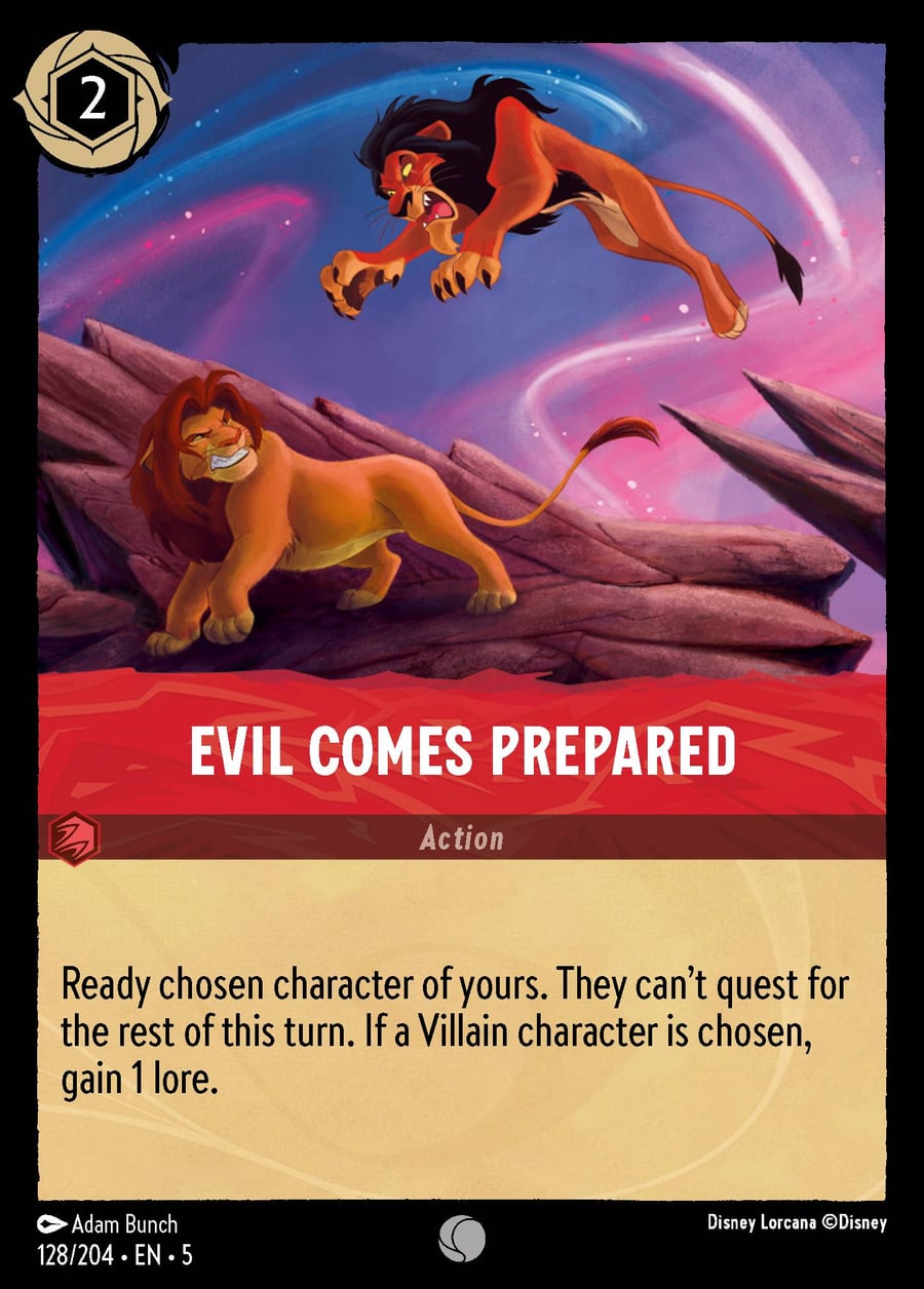 Evil Comes Prepared card art