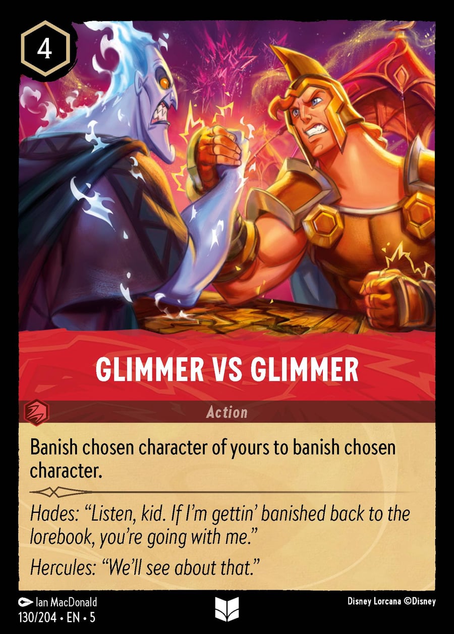 Glimmer vs Glimmer card art