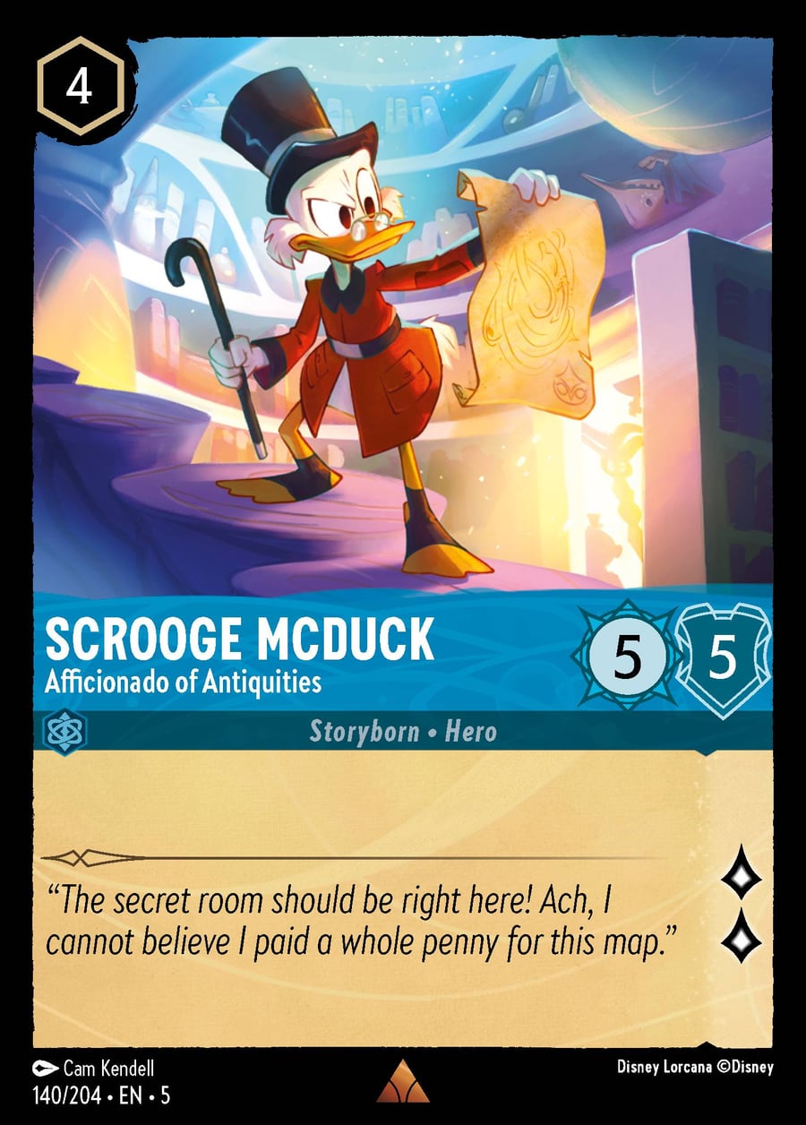 Scrooge McDuck - Afficionado of Antiquities card art