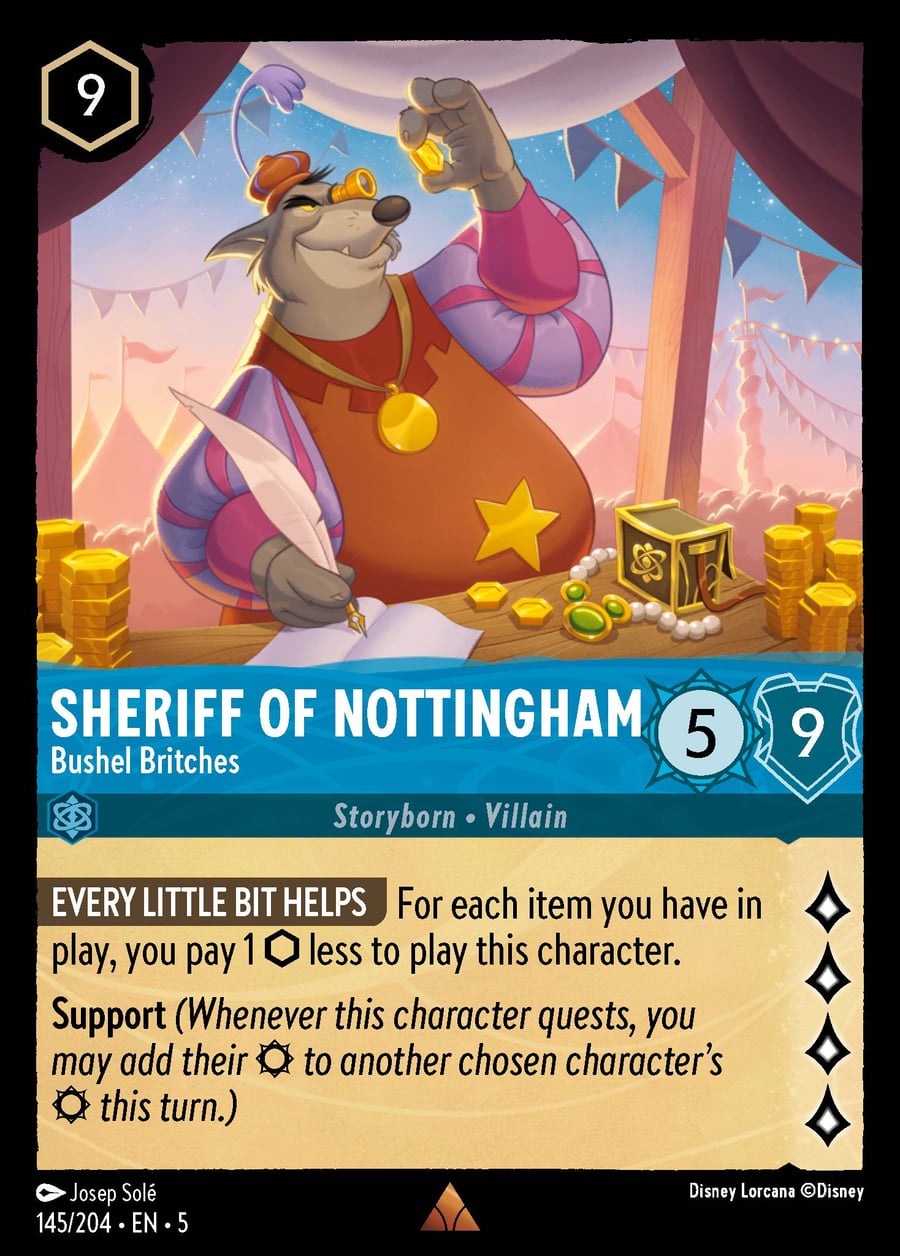 Sheriff of Nottingham - Bushel Britches card art