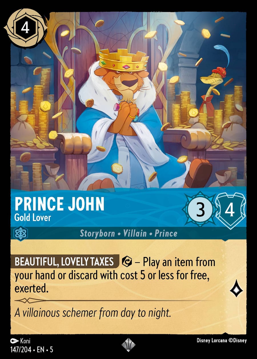 Prince John - Gold Lover card art