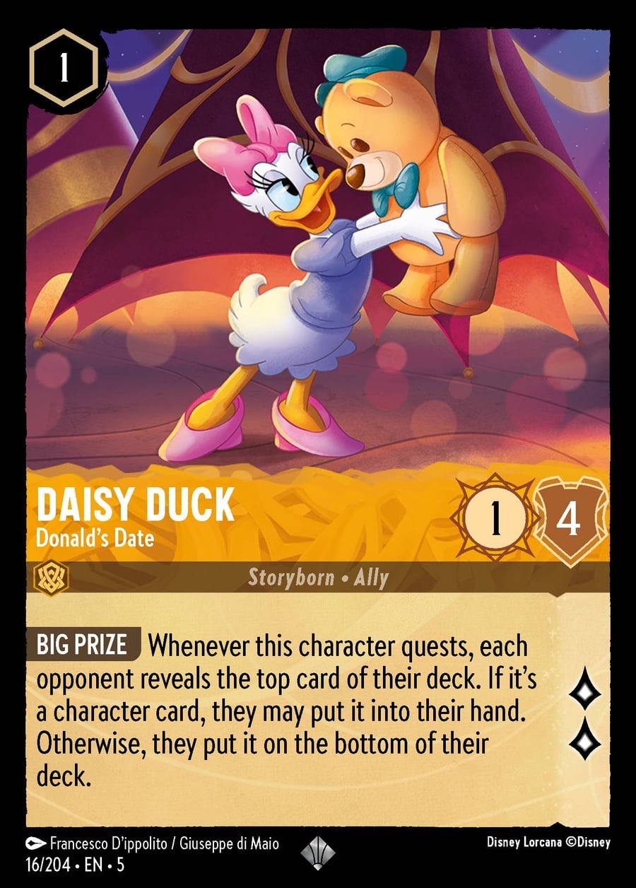 Daisy Duck - Donald's Date card art