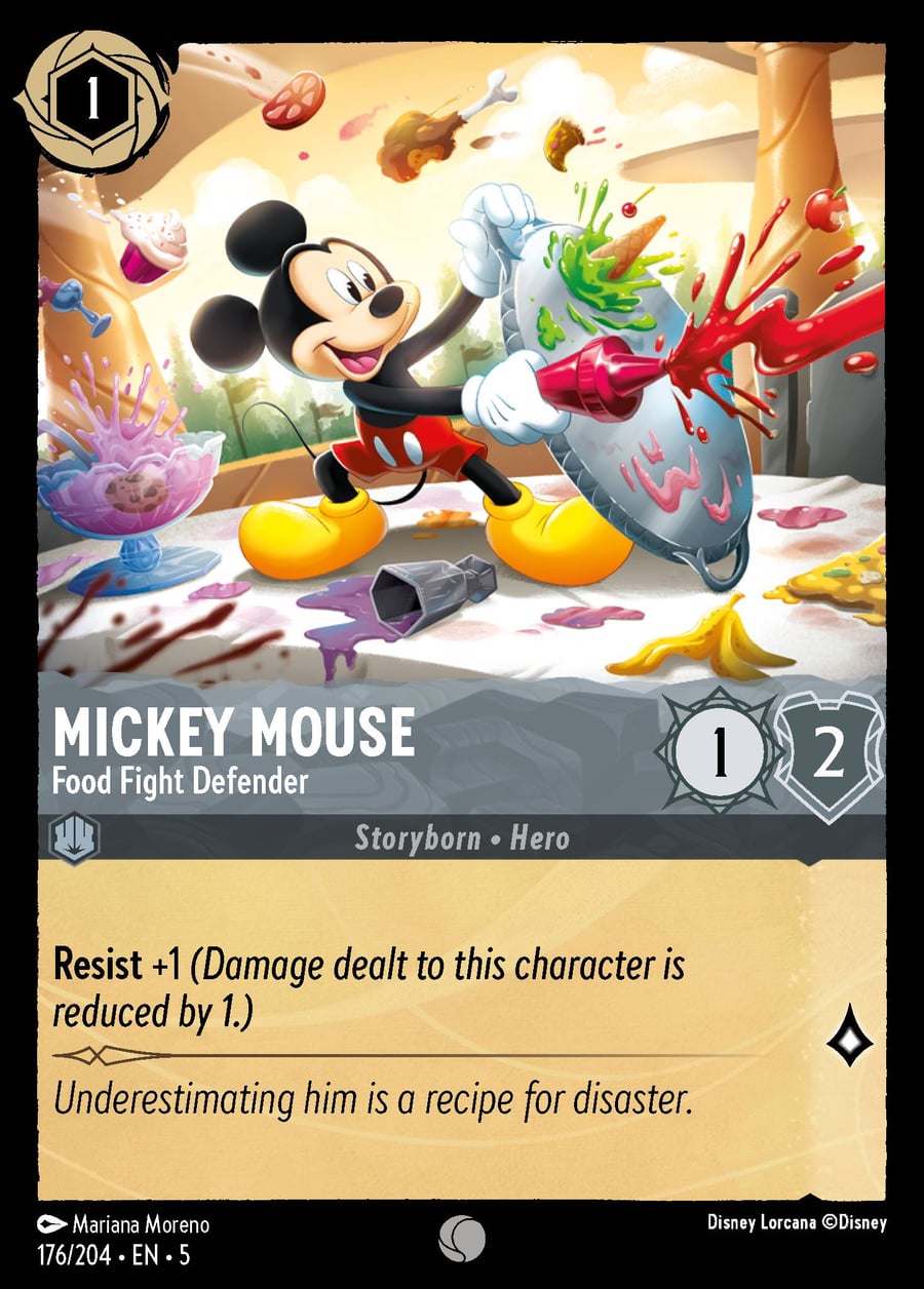 Mickey Mouse - Food Fight Defender card art
