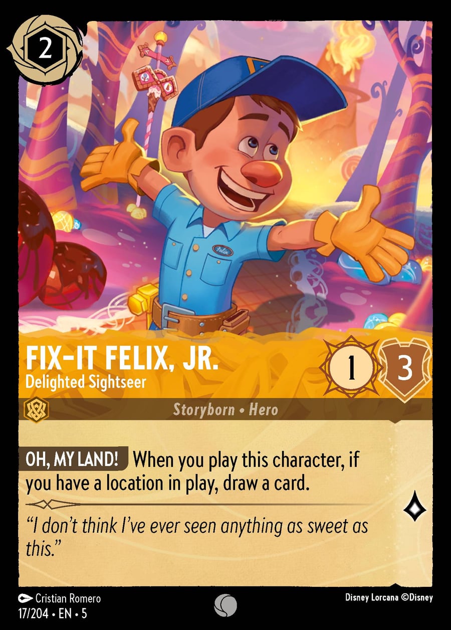 Fix-It Felix, Jr. - Delighted Sightseer card art