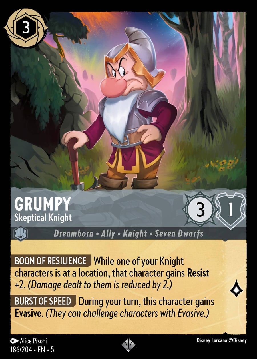Grumpy - Skeptical Knight card art