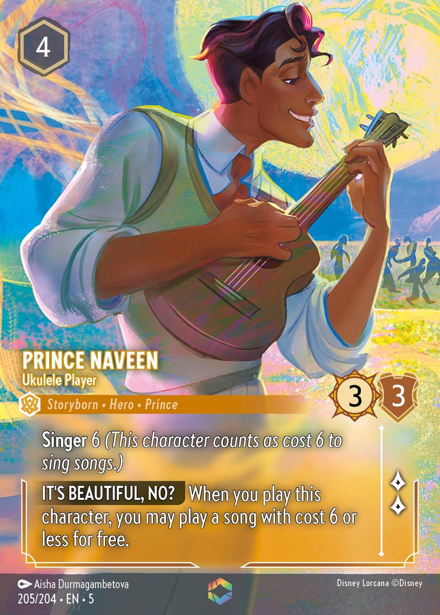 Prince Naveen - Ukulele Player card art