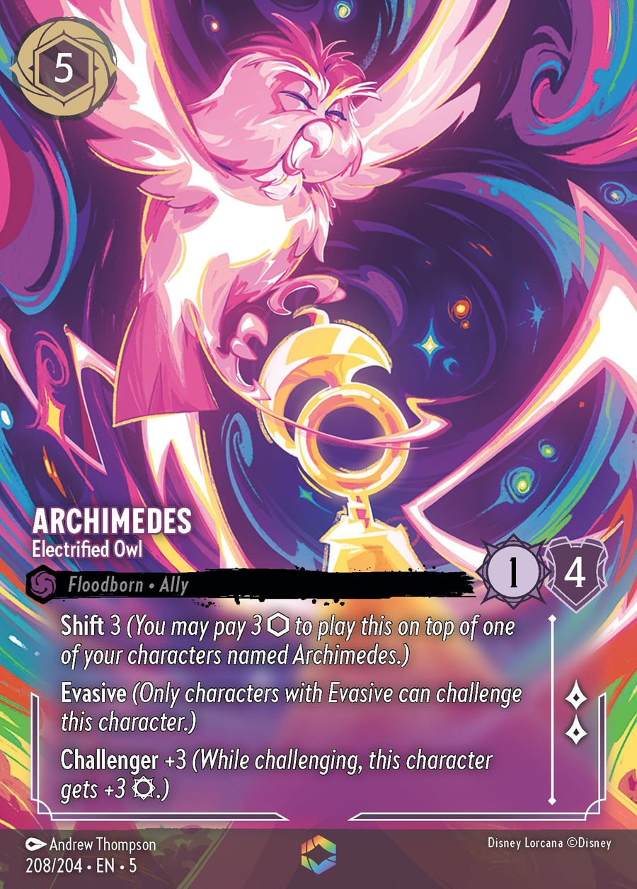 Archimedes - Electrified Owl card art