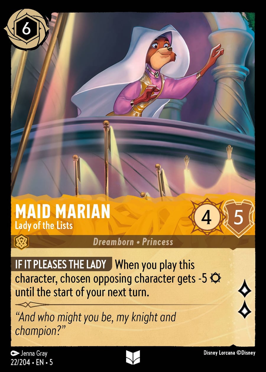 Maid Marian - Lady of the Lists card art