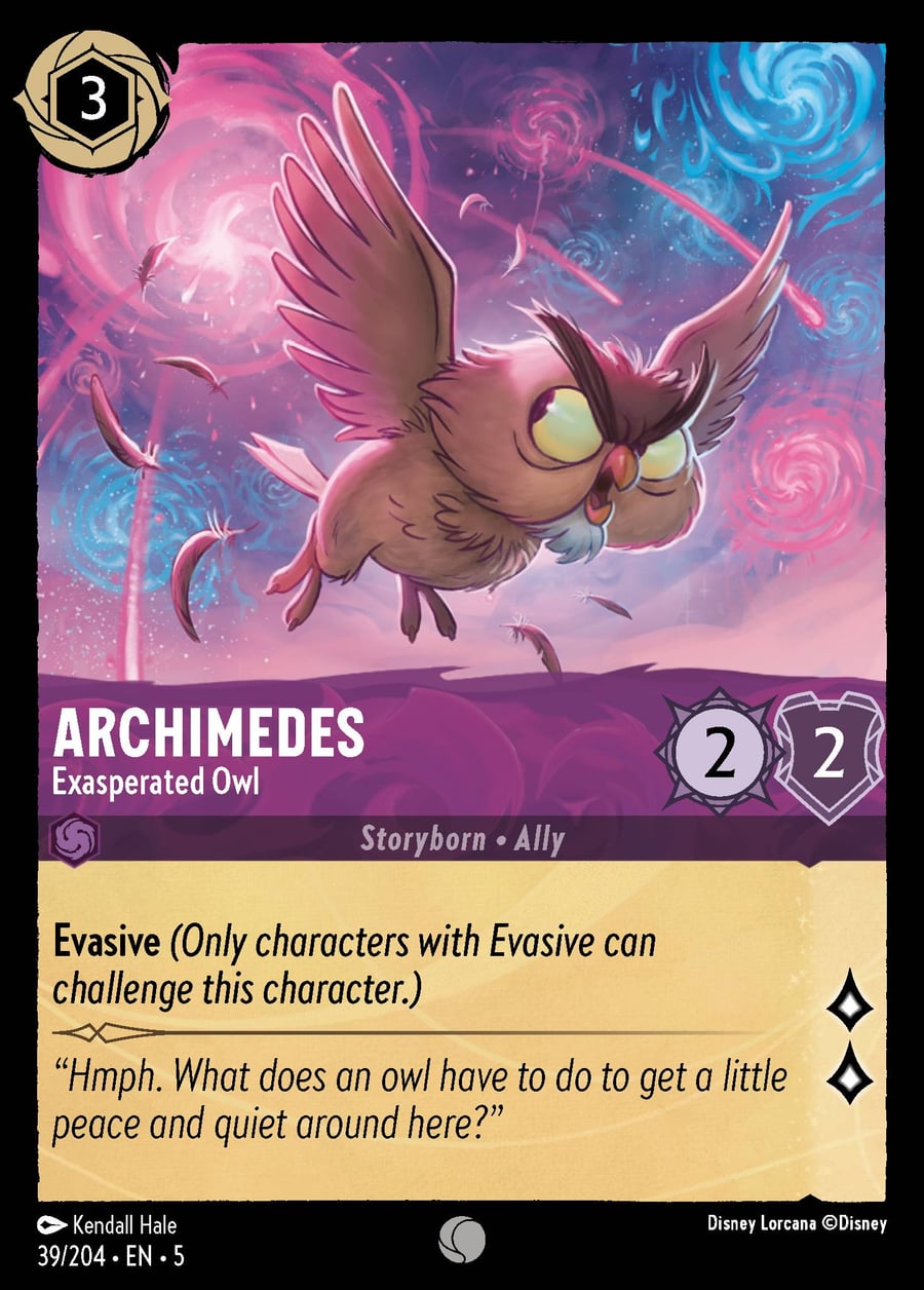 Archimedes - Exasperated Owl card art