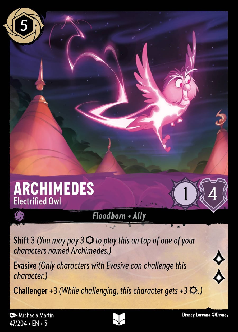 Archimedes - Electrified Owl card art