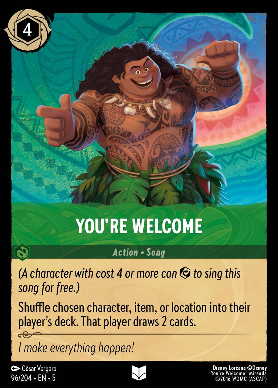 You're Welcome card art