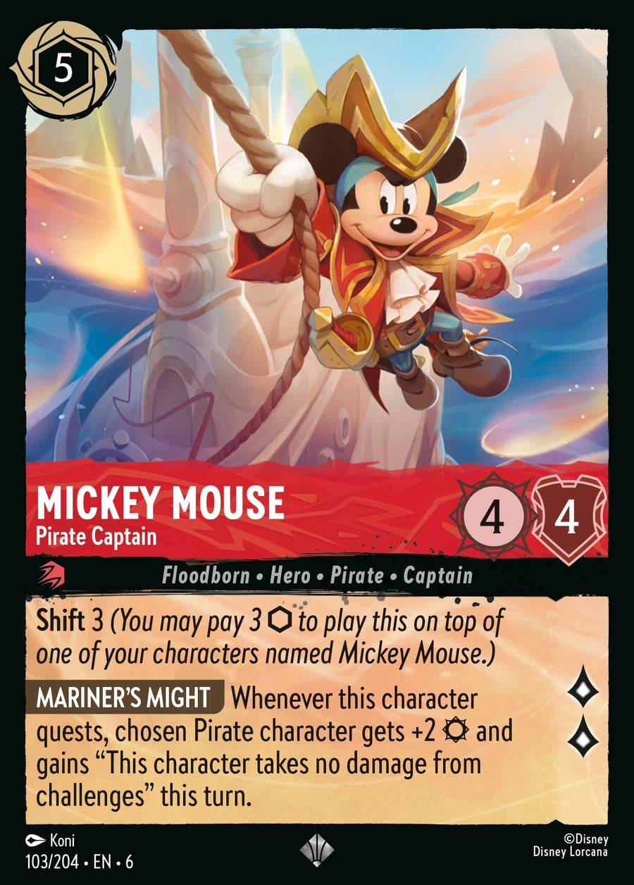 Mickey Mouse - Pirate Captain card art