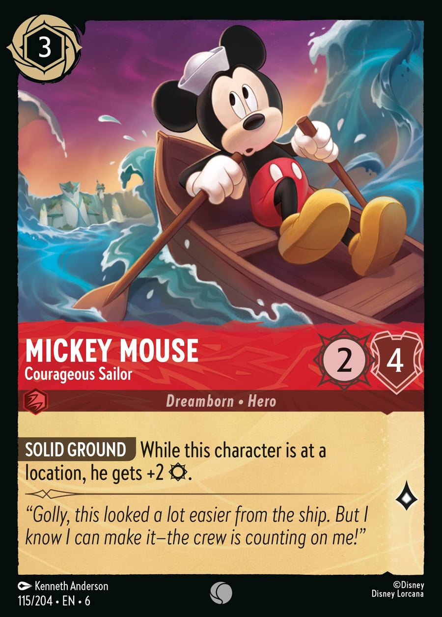 Mickey Mouse - Courageous Sailor card art
