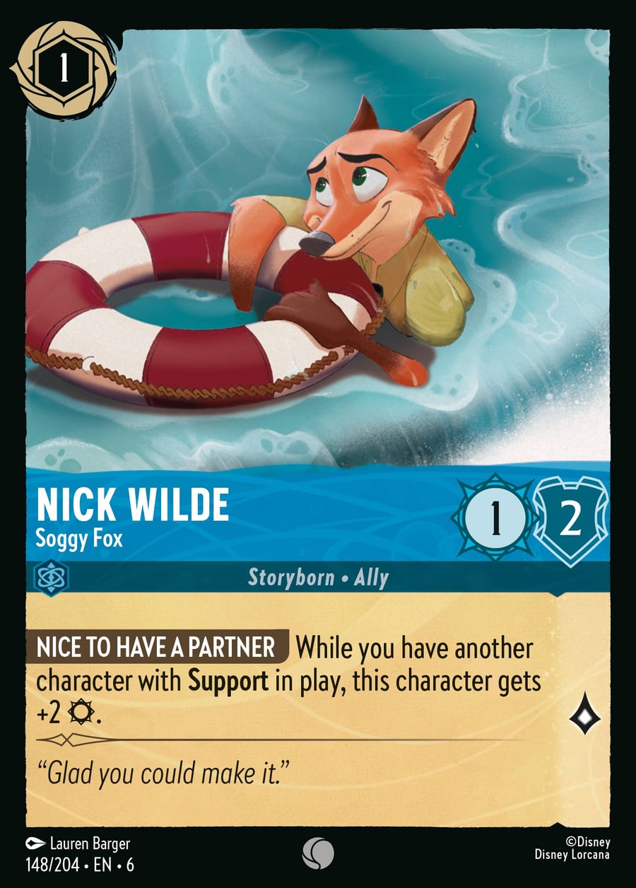 Nick Wilde - Soggy Fox card art