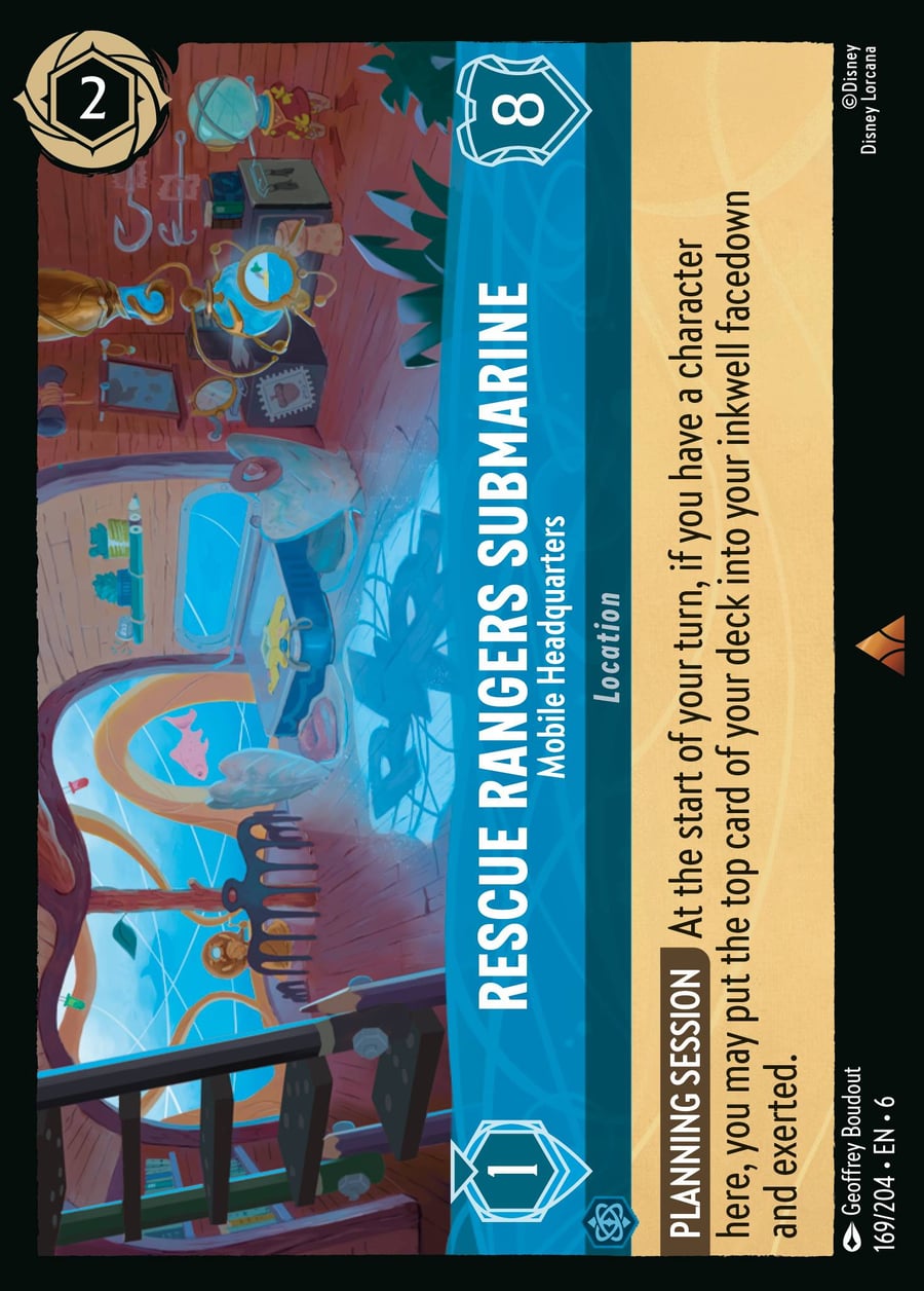 Rescue Rangers Submarine - Mobile Headquarters card art