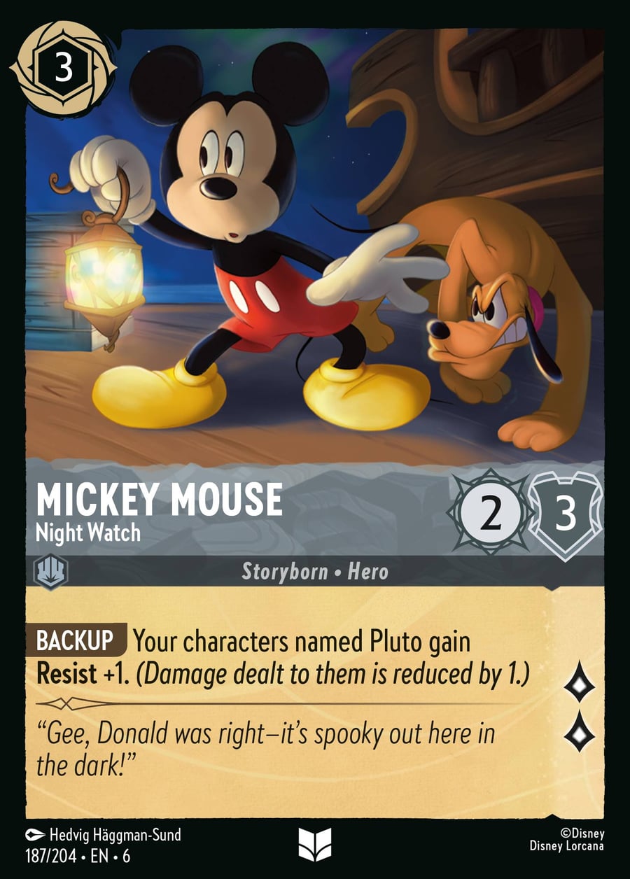 Mickey Mouse - Night Watch card art