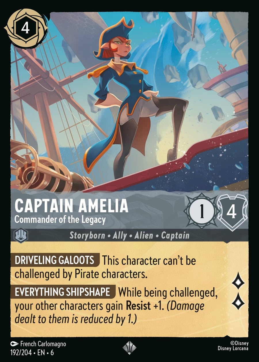 Captain Amelia - Commander of the Legacy card art