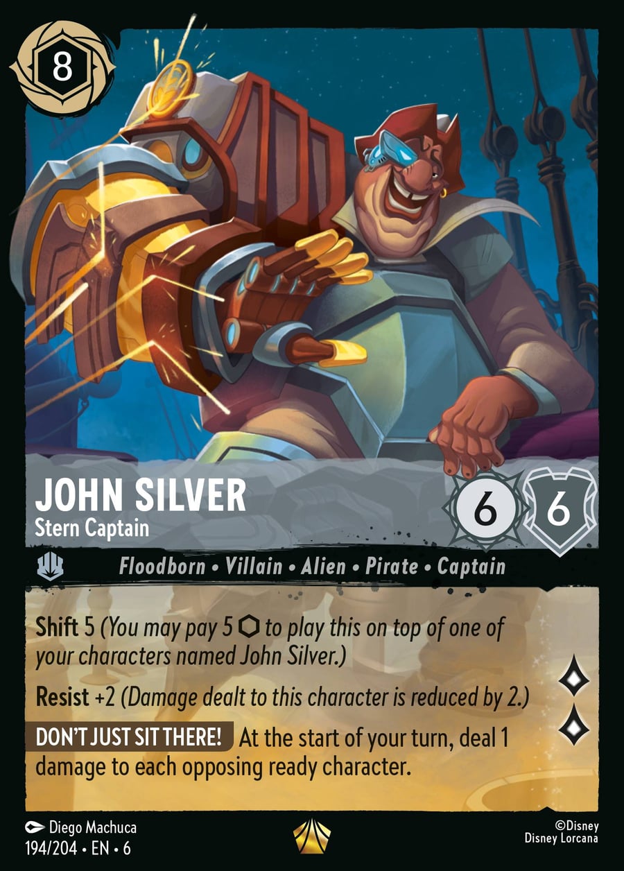 John Silver - Stern Captain card art