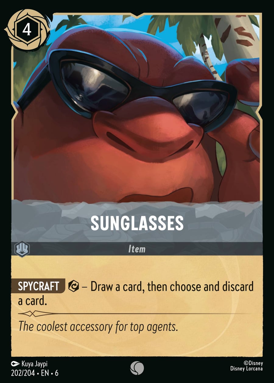 Sunglasses card art