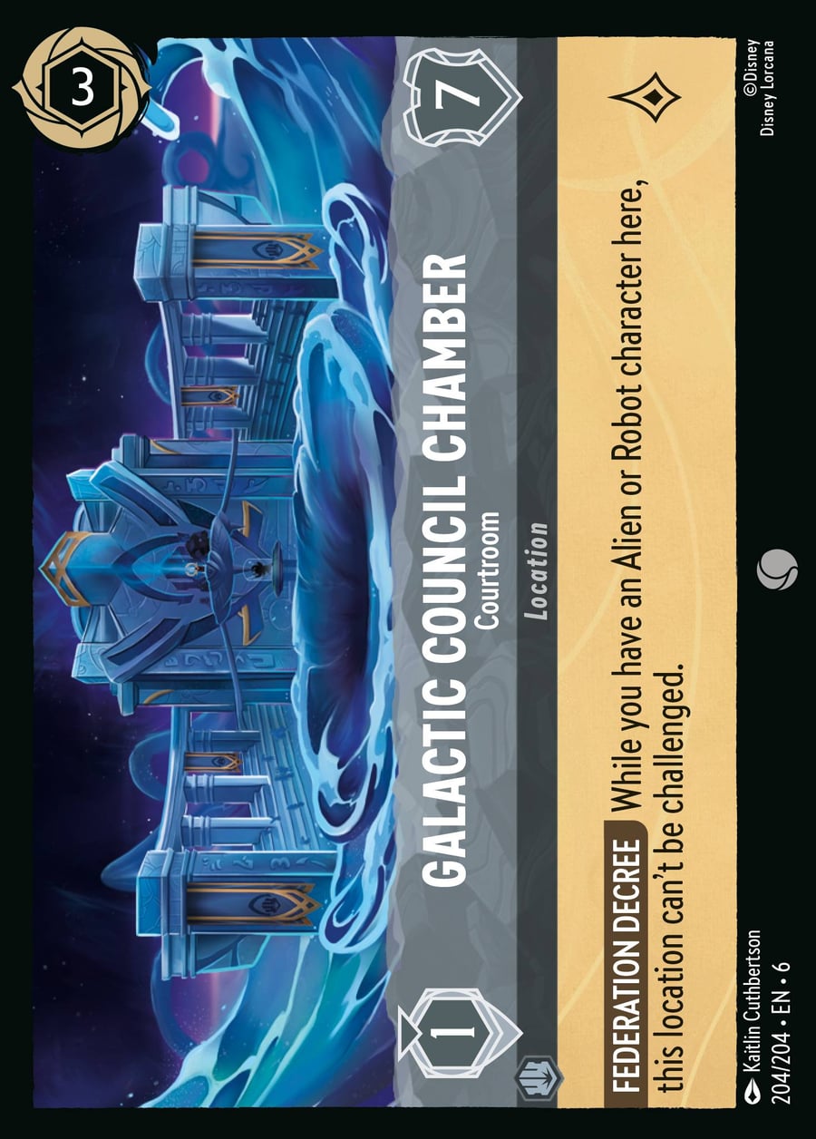 Galactic Council Chamber - Courtroom card art