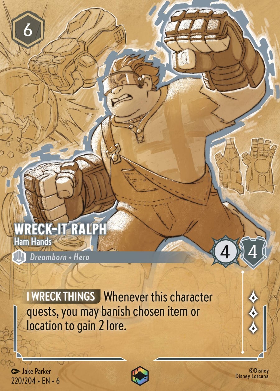 Wreck-It Ralph - Ham Hands card art
