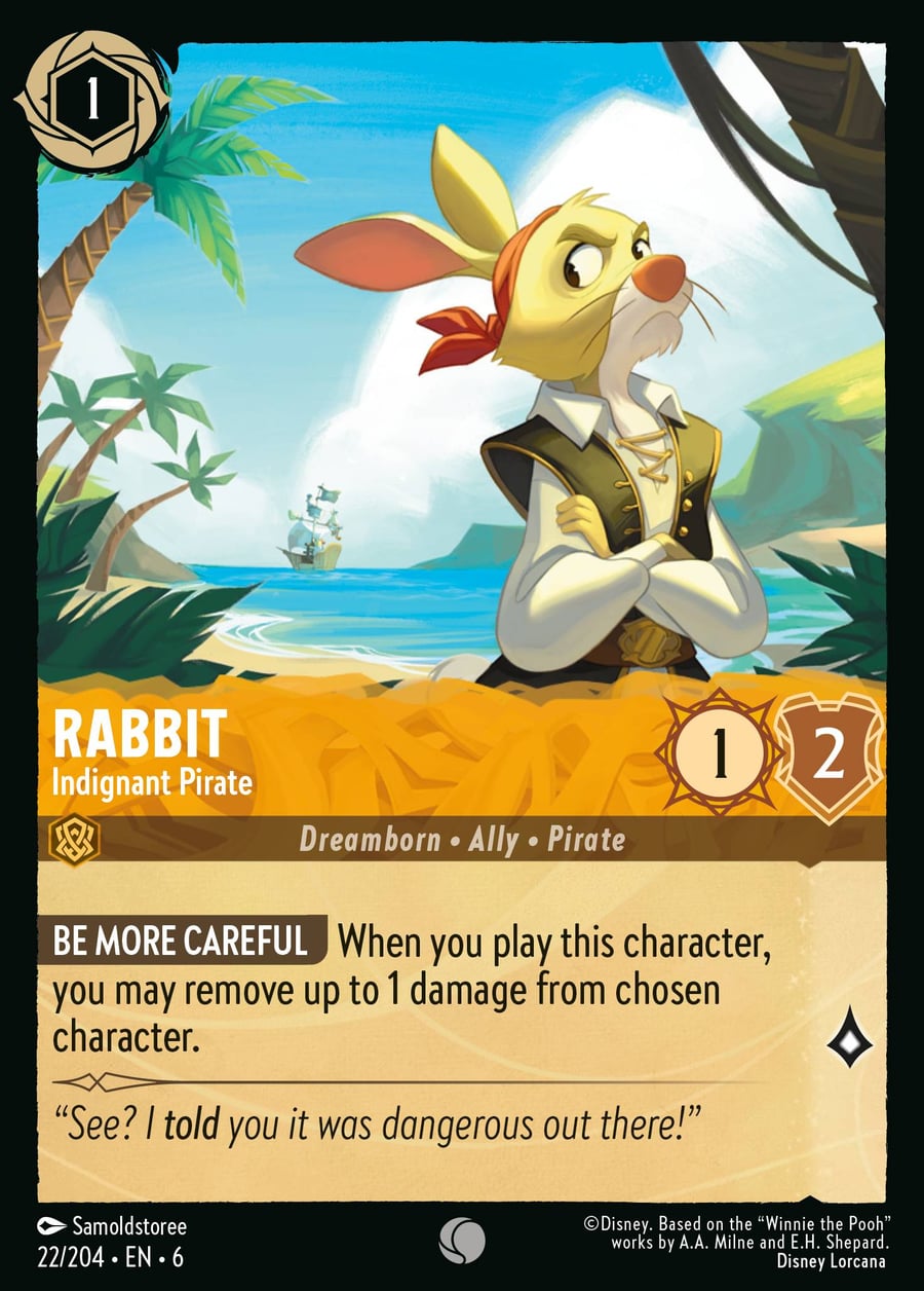 Rabbit - Indignant Pirate card art