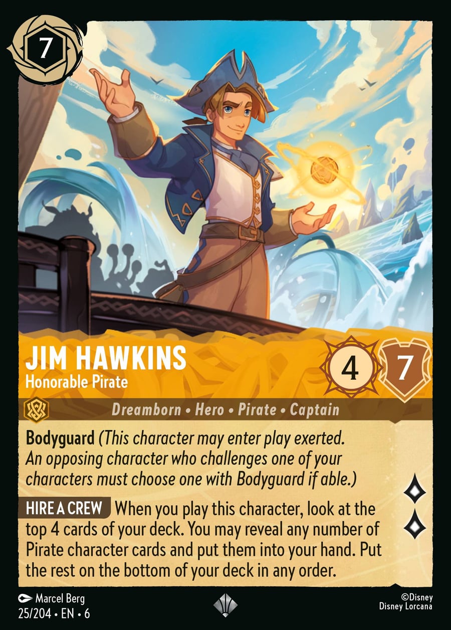 Jim Hawkins - Honorable Pirate card art