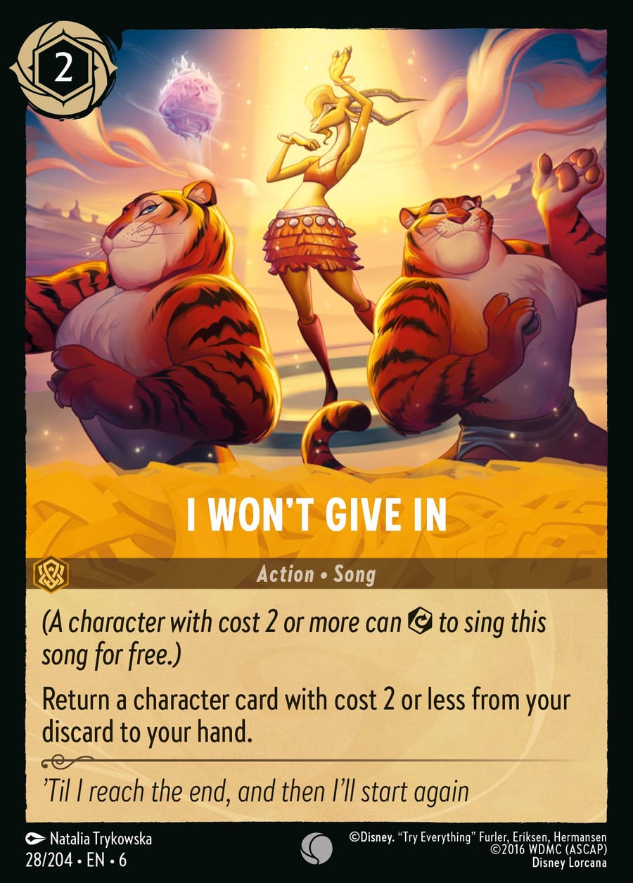 I Won't Give In card art