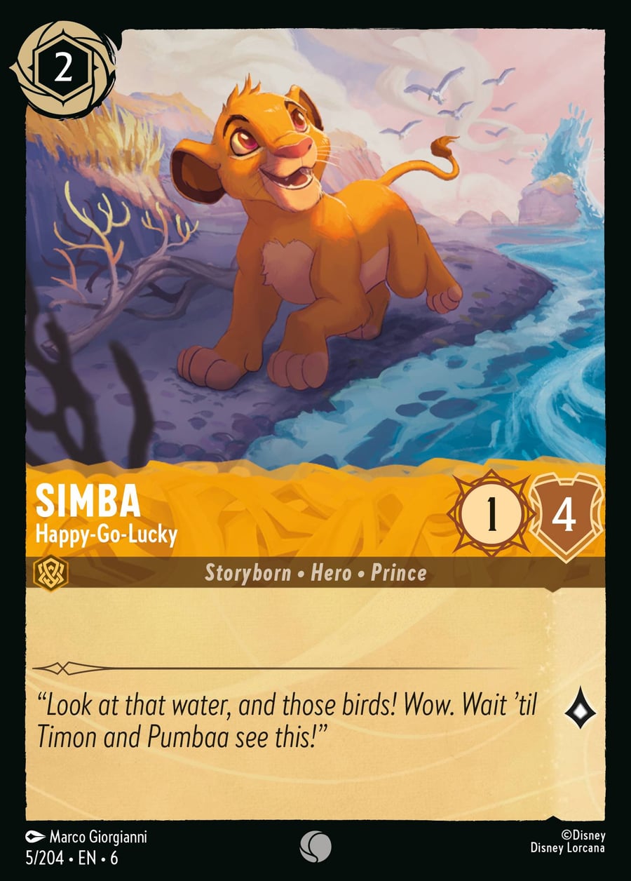 Simba - Happy-Go-Lucky card art